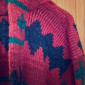 Vintage Ralph Lauren wool Navajo design Cardigan.